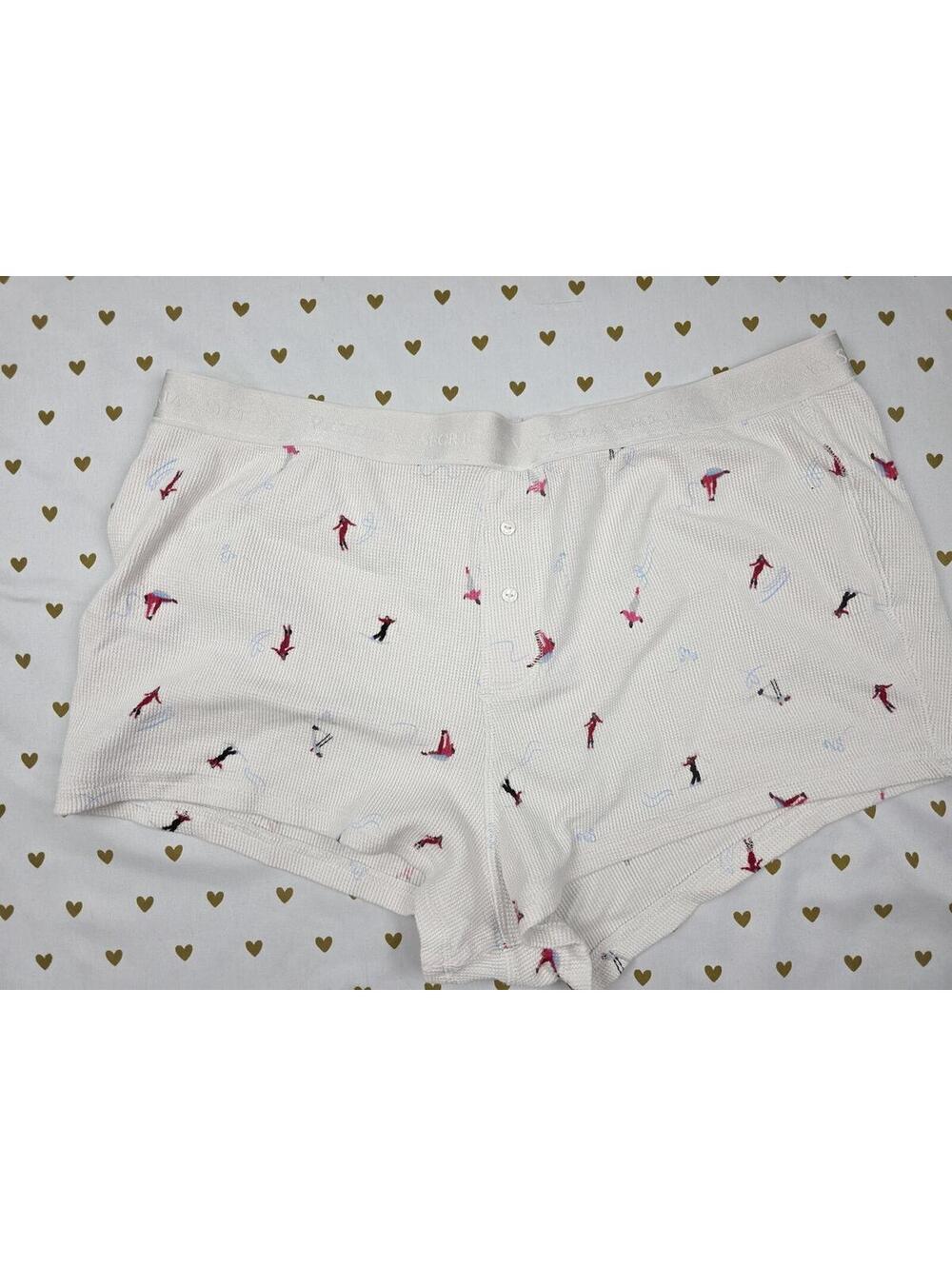 Victorias Secret XL Waffle Thermal Lot of  Sleep Shorts Boxers Pajama Bottoms